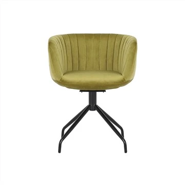 Siġġu tad-Divertiment Ergonomiku Swivel B'Għatti tad-Tessut