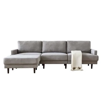 Sufan ta 'tliet Sedili b'Chaise Sleeper Sufan għal Living Room
