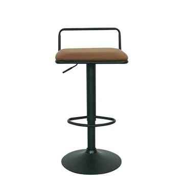 Għoli aġġustabbli Barstool Square Seat Metal PU Swivel Bar President