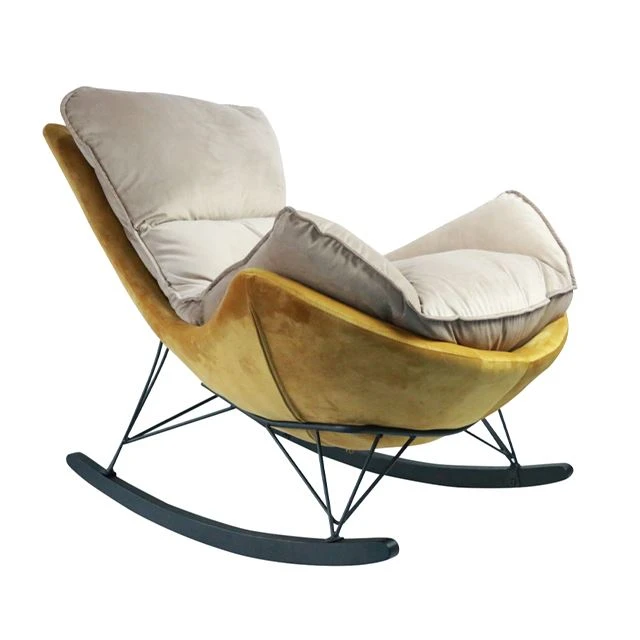 Imsieħeb Velvet Fabric Rocking Chair